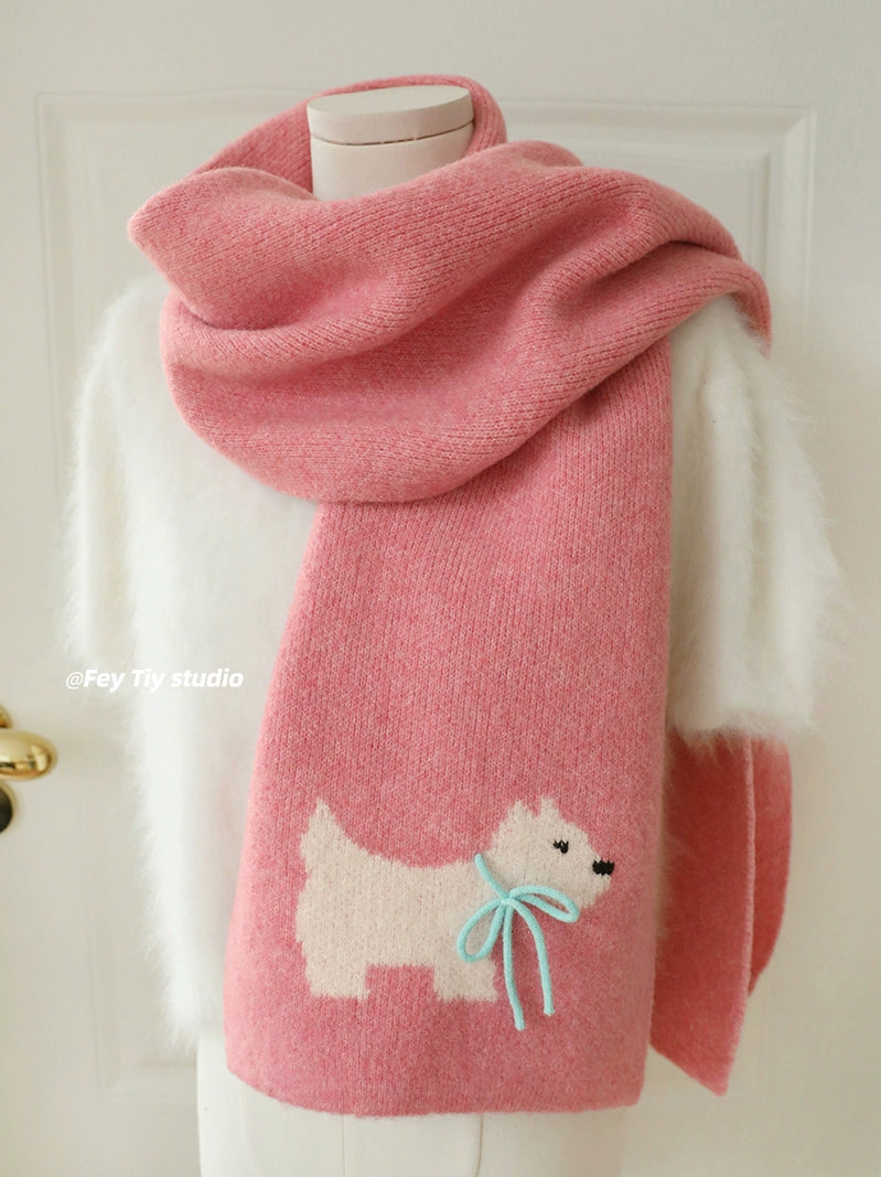 Super Beautiful Handmade Bow Winter Limited Warm Scarf