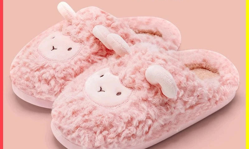 Cute Plush Cotton Slippers for Couples