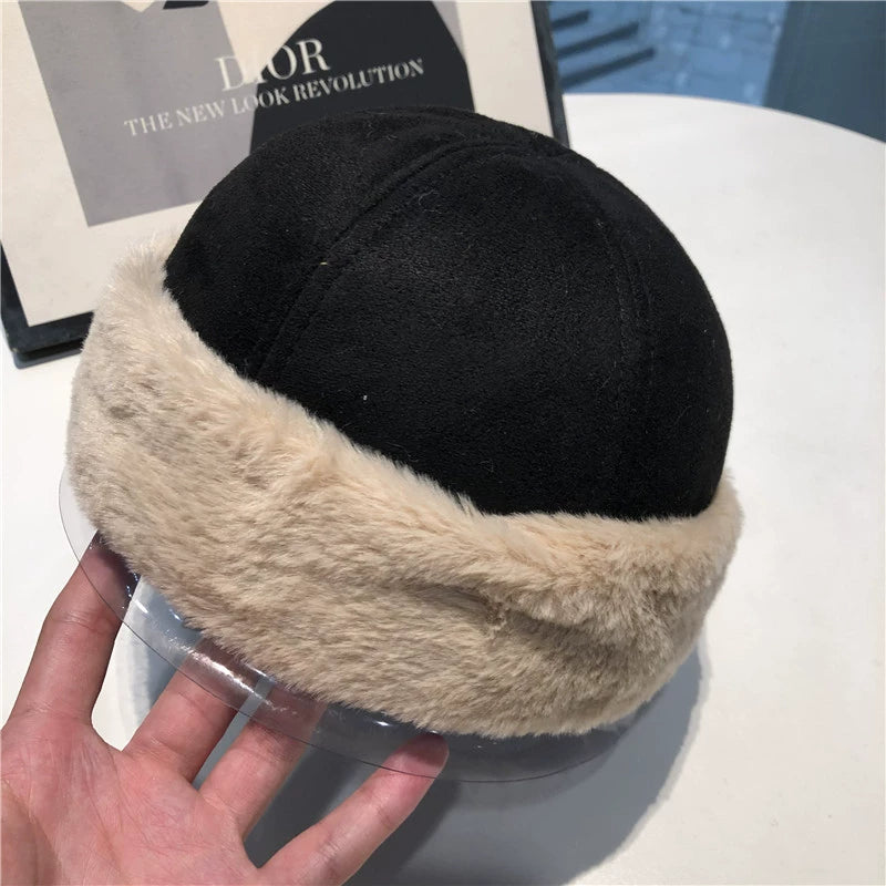 Retro Velvet Lamb Wool Landlord Hat