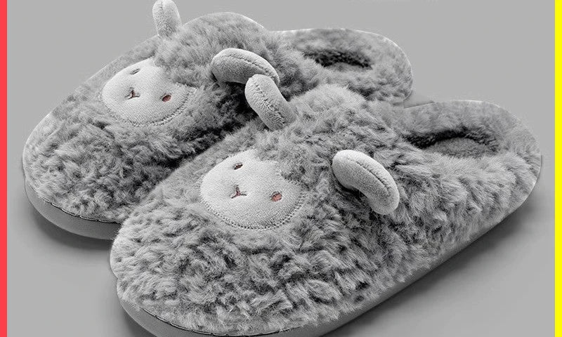 Cute Plush Cotton Slippers for Couples