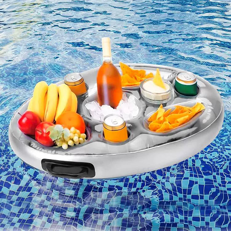 Inflatable Water Floating Tray - Ultimate Poolside Drink Holder