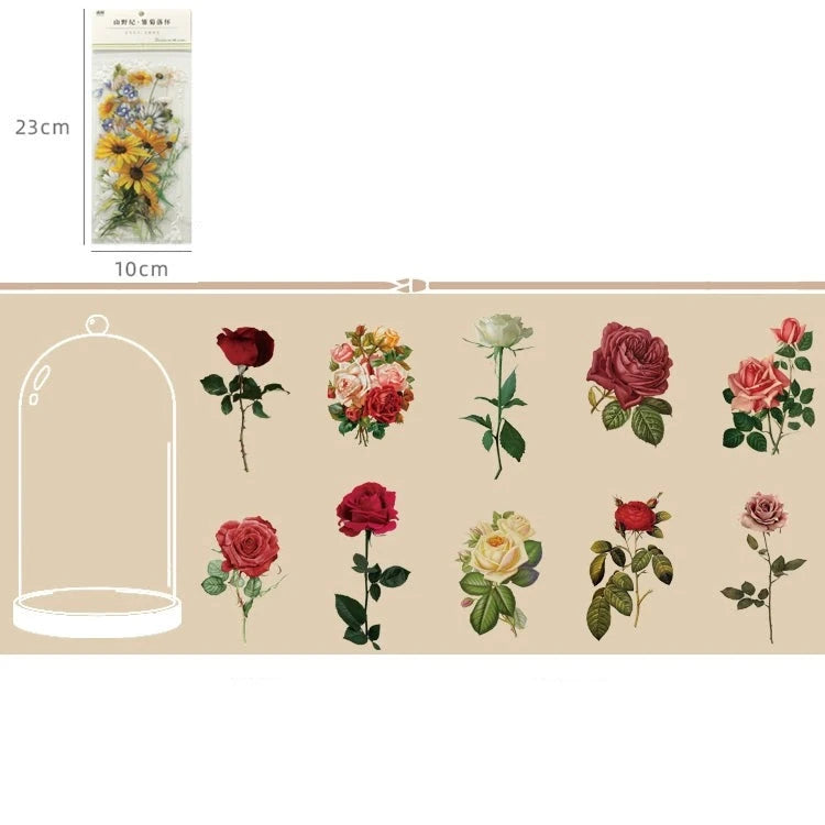 Captivating Pressed Flower Sticker Pack: Elevate Your Creativity with Nature's Beauty