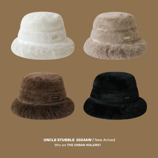 Plush Thickened Warm Bucket Hat for Winter