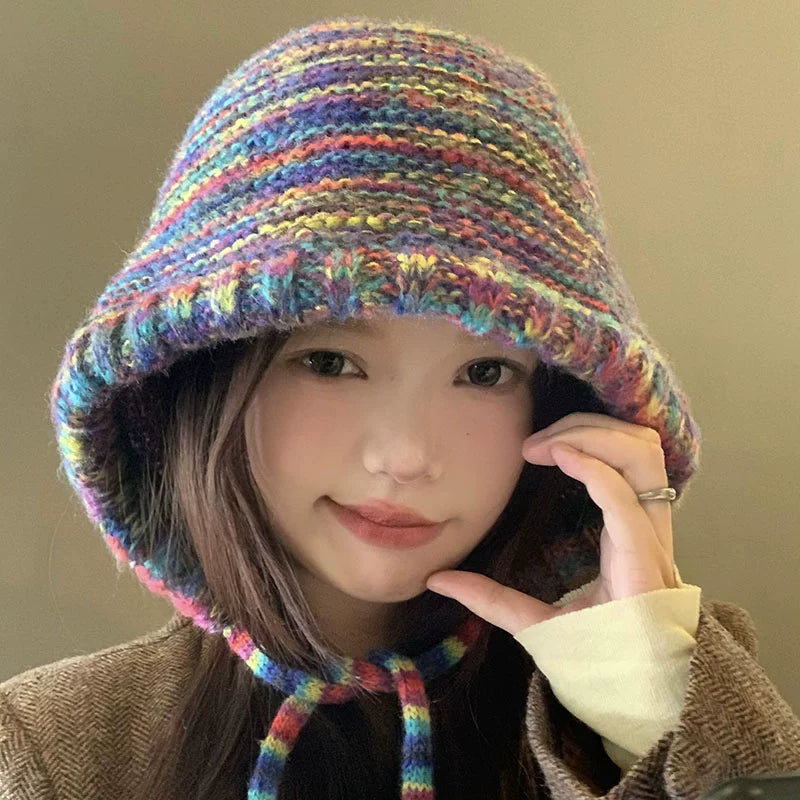 Cute Star Knitted Bucket Hat