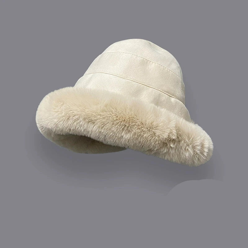 Vintage Suede Fleece Mongolian Hat