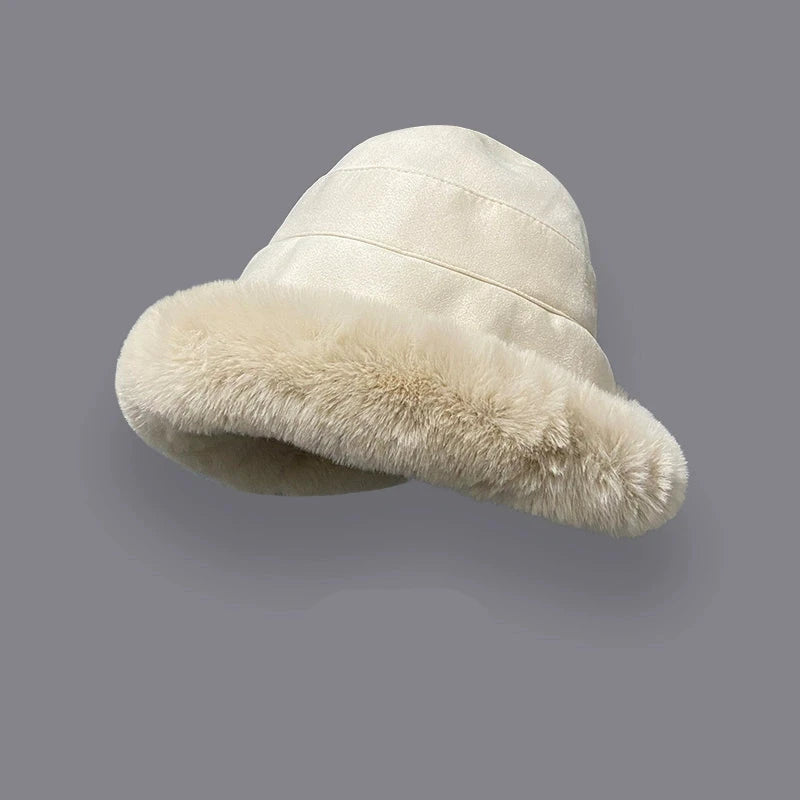 Vintage Suede Fleece Mongolian Hat