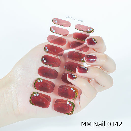 Light Luxury French Imitation Diamond Nail Sticker