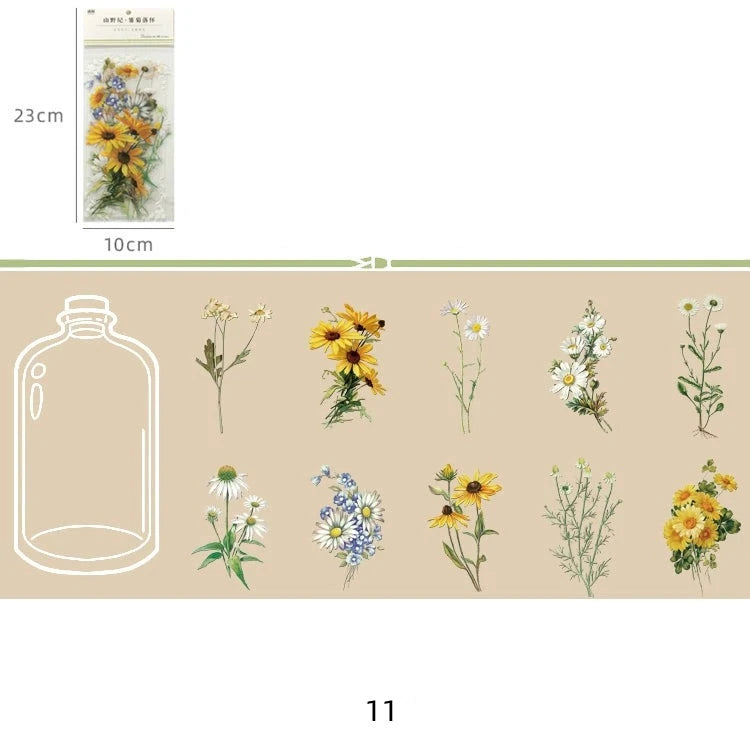 Captivating Pressed Flower Sticker Pack: Elevate Your Creativity with Nature's Beauty