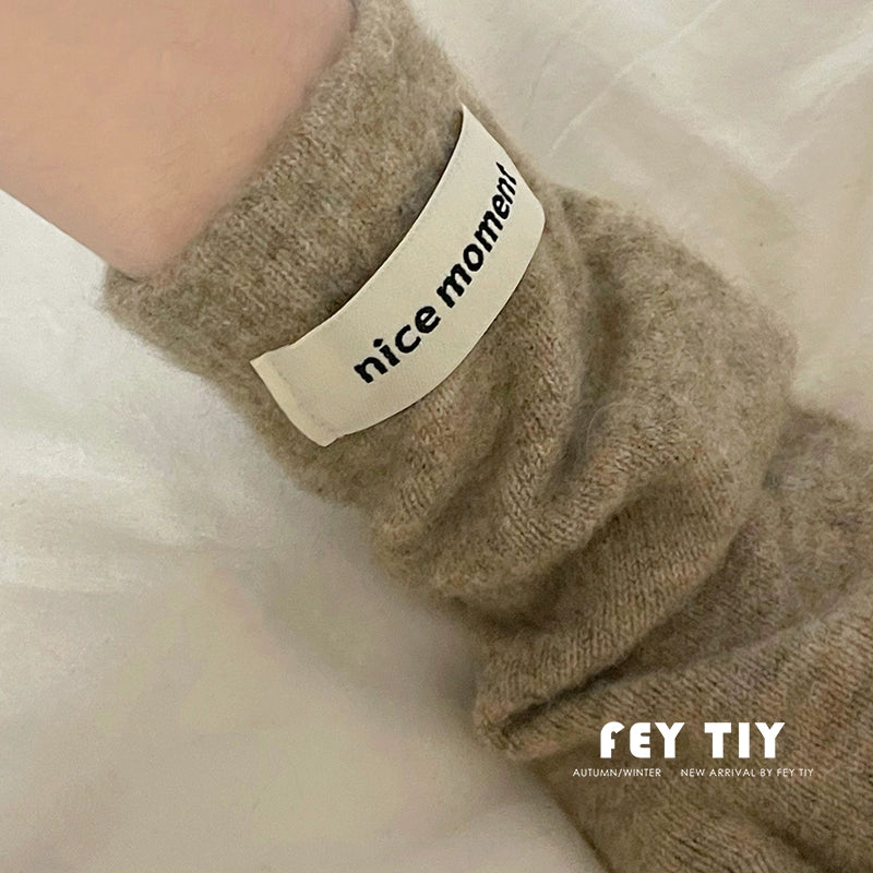 Lazy Wind Half-Fingered Gloves  Warm Imitation Cashmere Knit