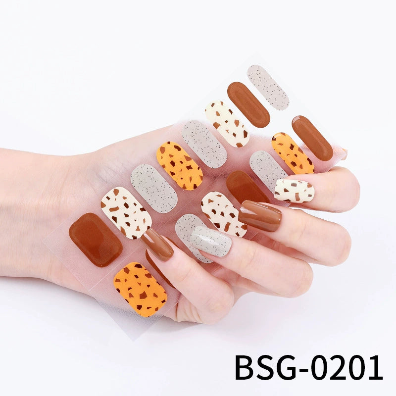 Semicured Gel Nail Sticker Kit