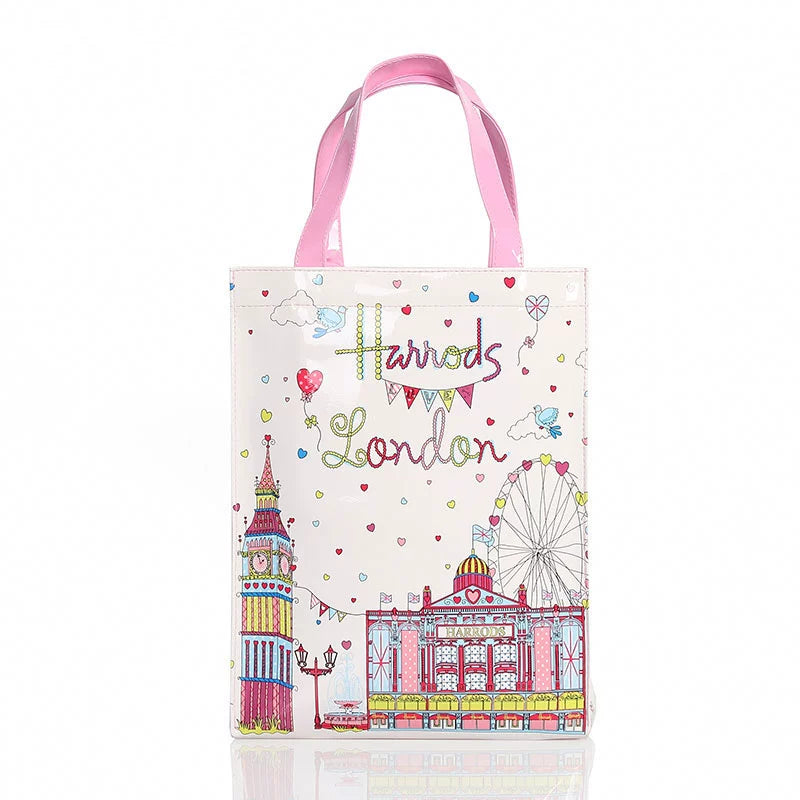 British PVC Large Capacity Tote Bag