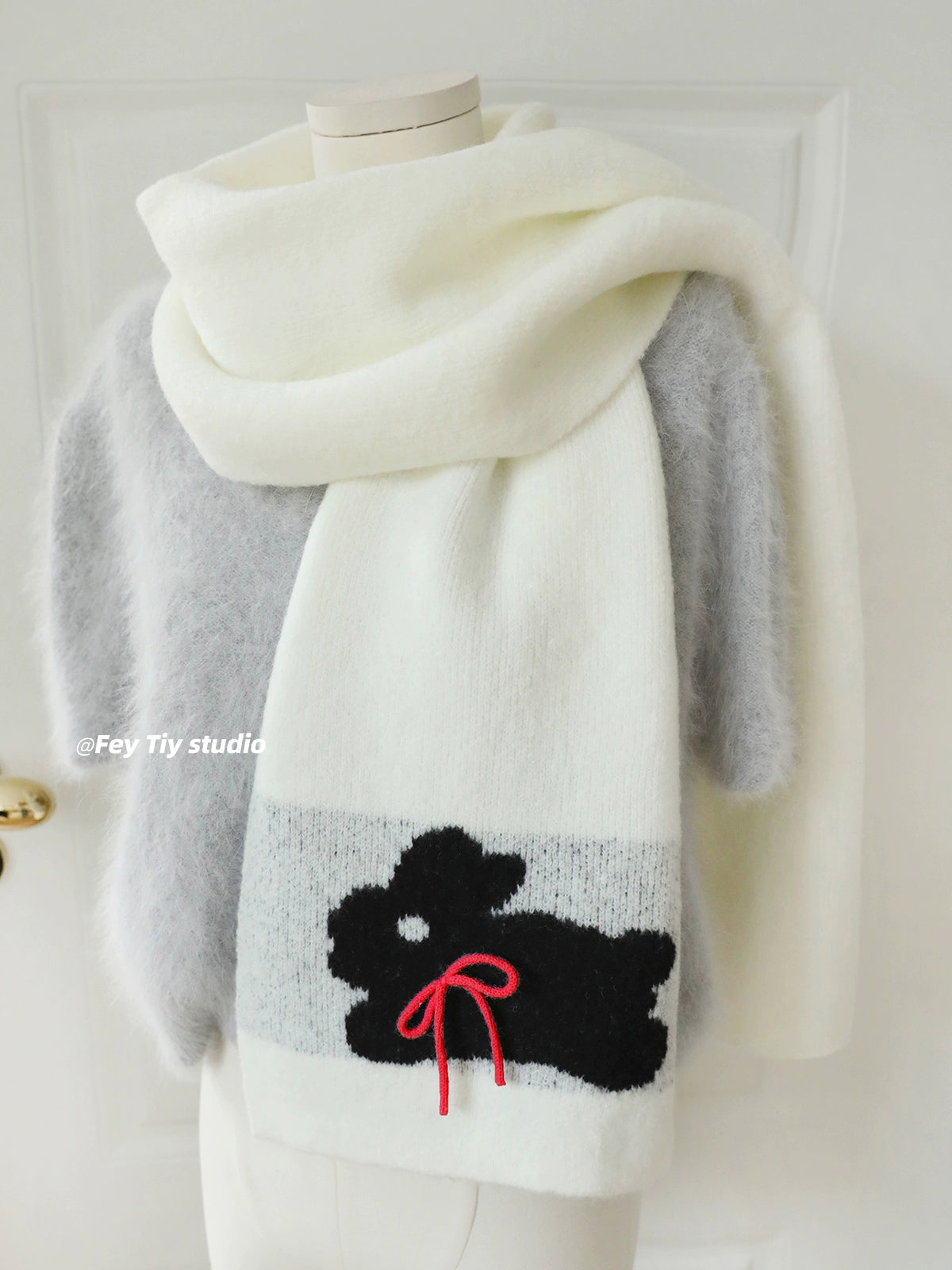 Super Beautiful Handmade Bow Winter Limited Warm Scarf