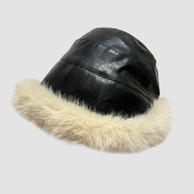 PU Leather Fisherman Hat