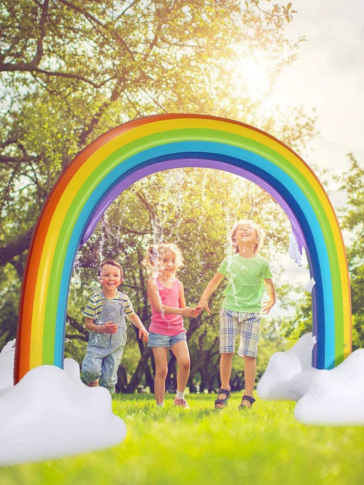 Inflatable Rainbow Water Spray Arch - Children's Day Outdoor Decoration