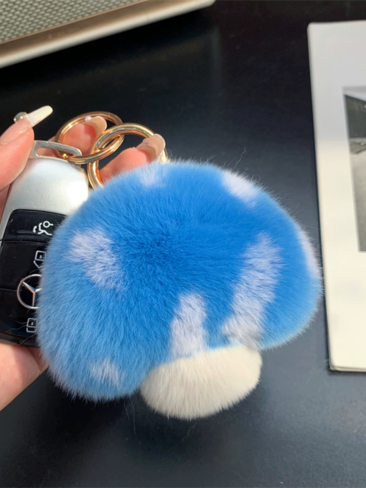 Mushroom Macaron Keychain Delight