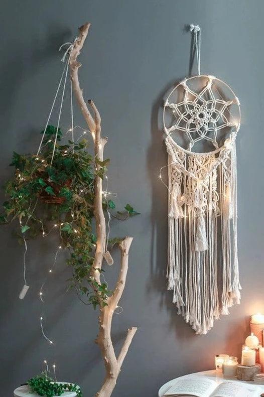 Nordic Dream Catcher Tapestry - Hand Woven Wall Hanging