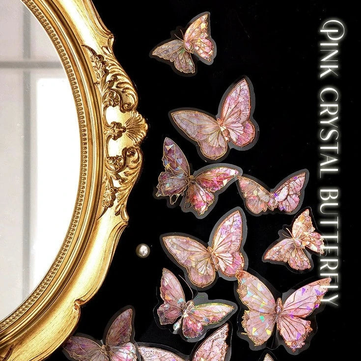 Holographic Butterfly Spectrum Sticker Set - Enchanting DIY Decor and Craft Supplies