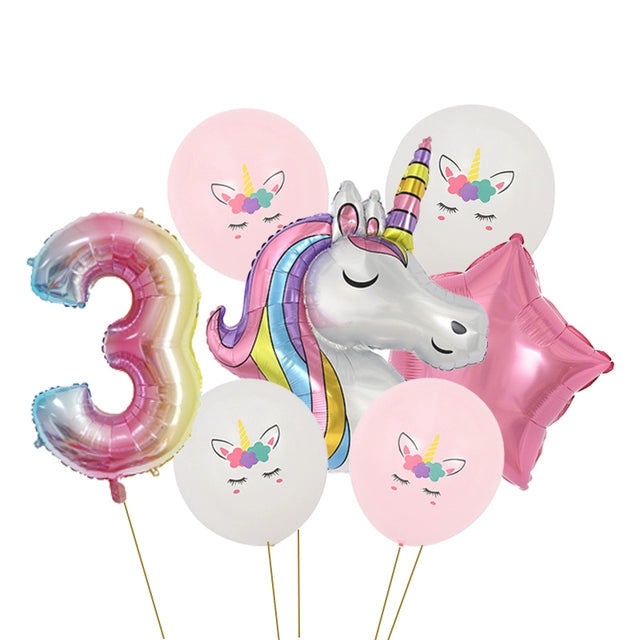 147 Pcs Unicorn Birthday Balloons Arch Garland Kit - Magical Celebration Decor