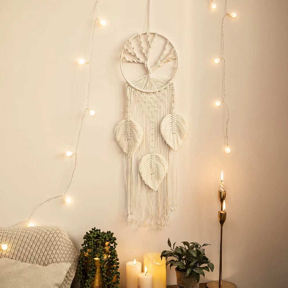 Nordic Dream Catcher Tapestry - Hand Woven Wall Hanging