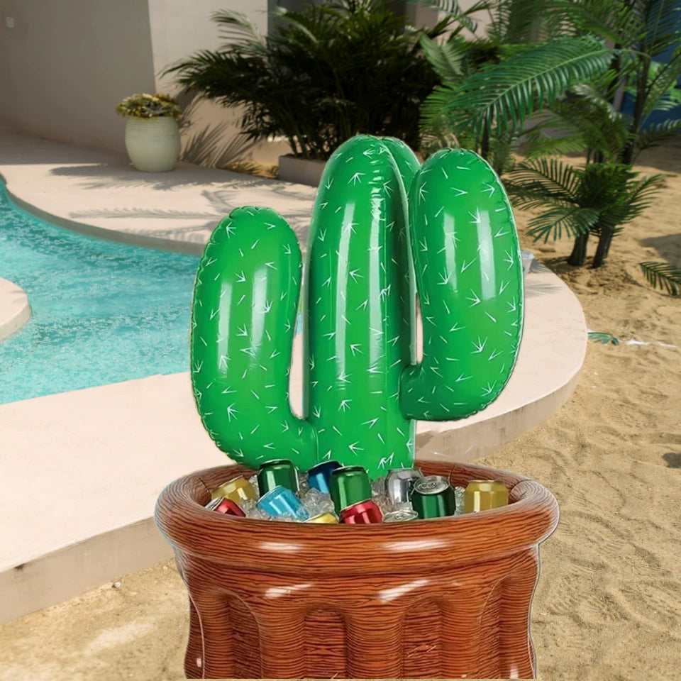 Cactus Cooler Portable Palm Tree Inflatable Ice Bucket Product Description