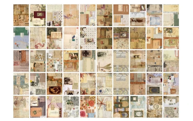 Vintage Mosaic - Artfully Crafted Paper Sheets for Endless Creativity