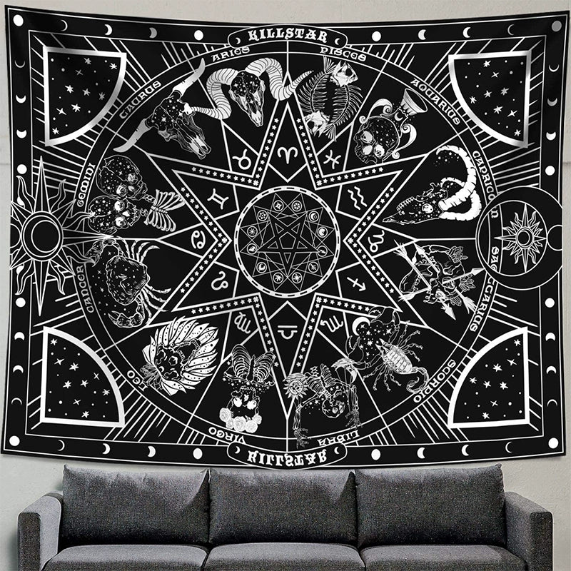 Mystic Zodiac - Dark Series Hanging Tapestry