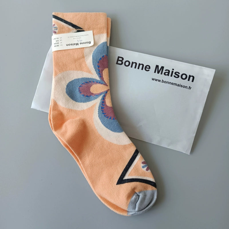 Artistic French Tide Oil Painting Socks fun art literary oil painting