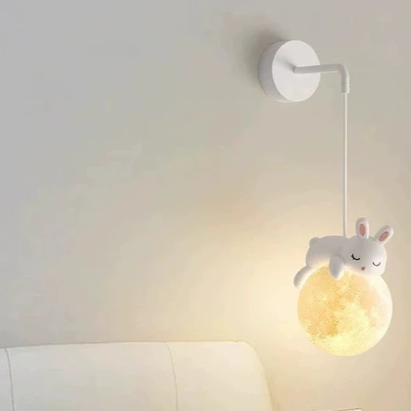 Little Rabbit & Bear Moon Lamp