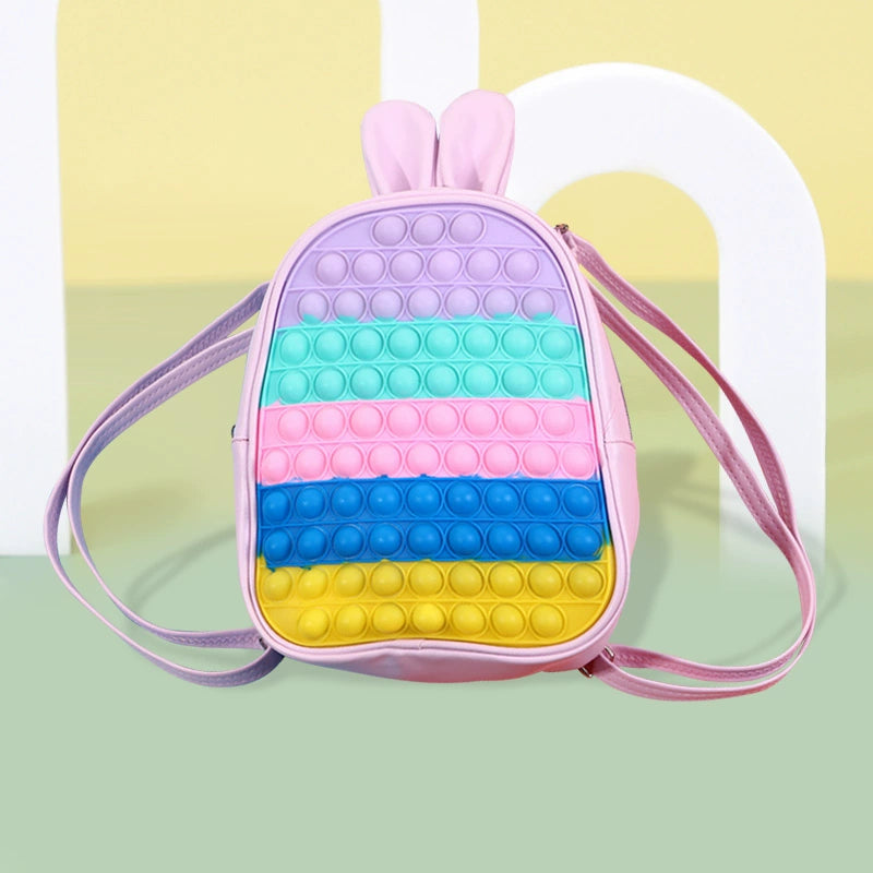 Rainbow Press Silicone Backpack for Kindergarten Kids - Princess Design