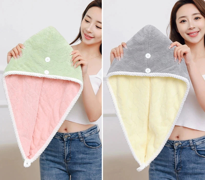 Super Absorbent Quick Drying Hair Dryer Hat & Towel