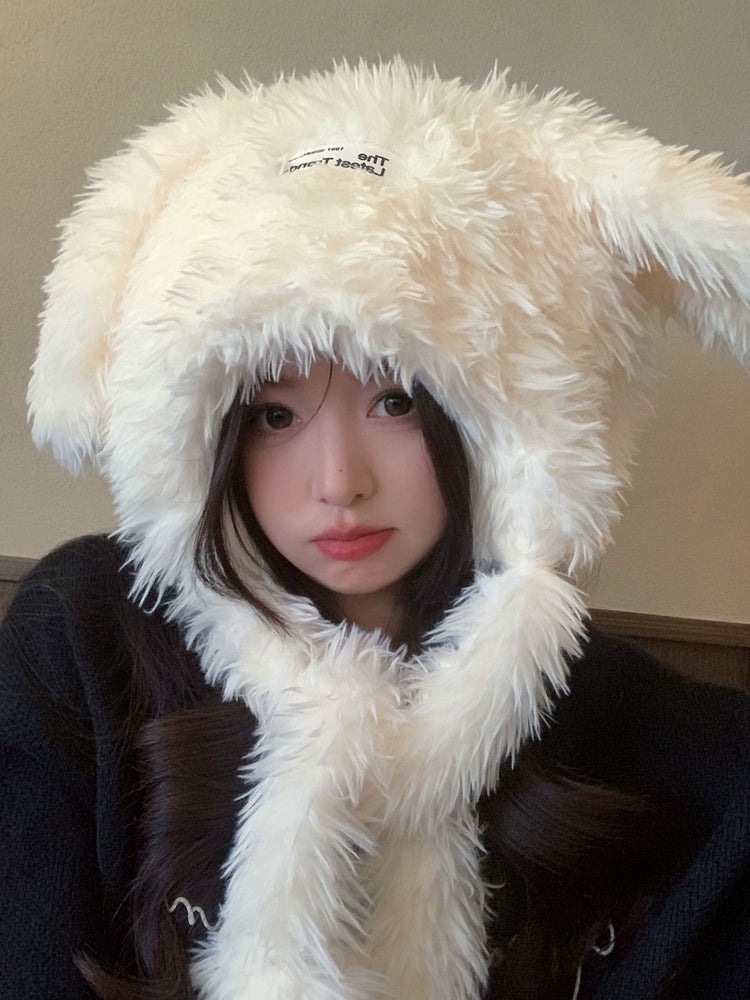 Sweet Long-Haired Rabbit Ear Hat