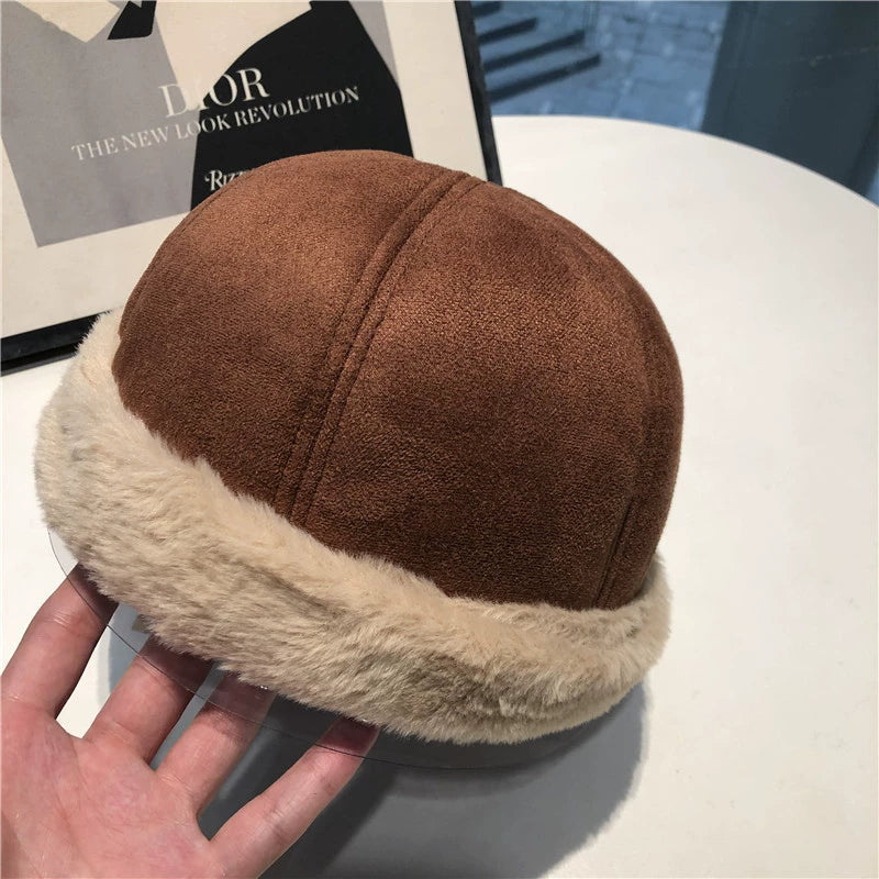 Retro Velvet Lamb Wool Landlord Hat