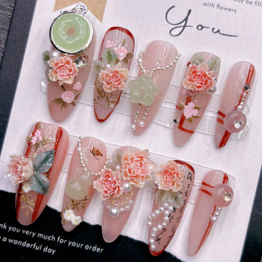 Oriental mode Nail Art - High-End Light Luxury Design