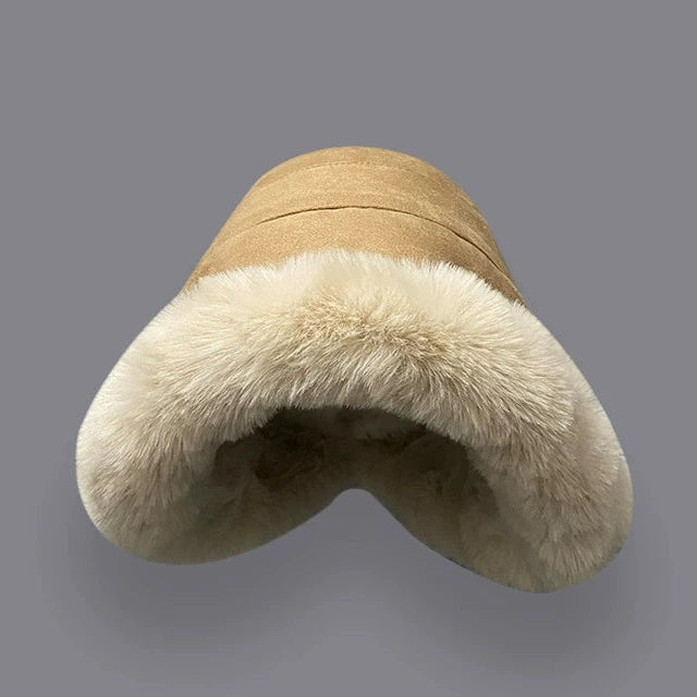 Vintage Suede Fleece Mongolian Hat