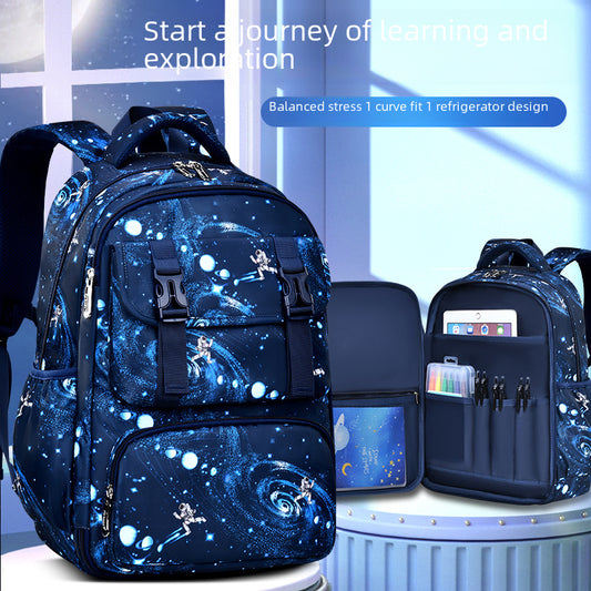 Lightweight Side Refrigerator Type Schoolbag for Elementary Students