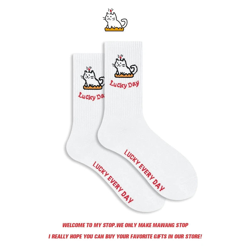 Cute Cake Cat Socks