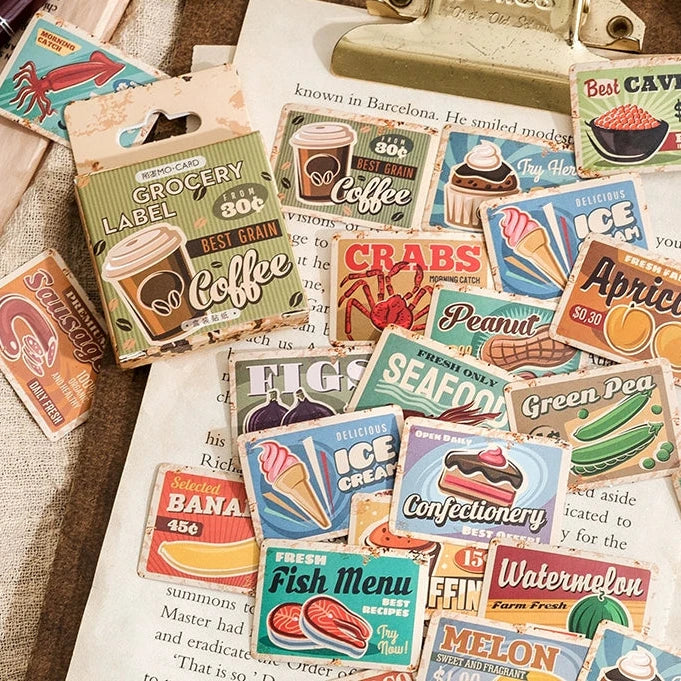 Retro Coffee & Desserts Sealing Stickers