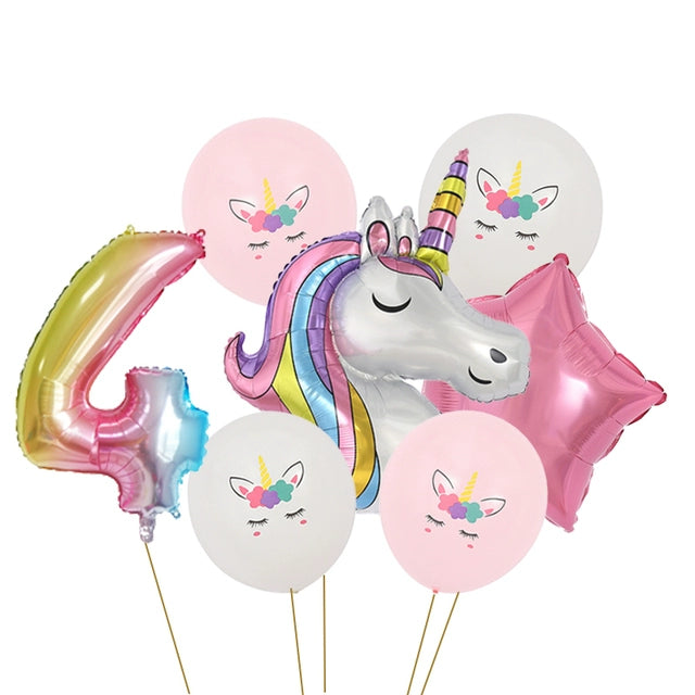 147 Pcs Unicorn Birthday Balloons Arch Garland Kit - Magical Celebration Decor