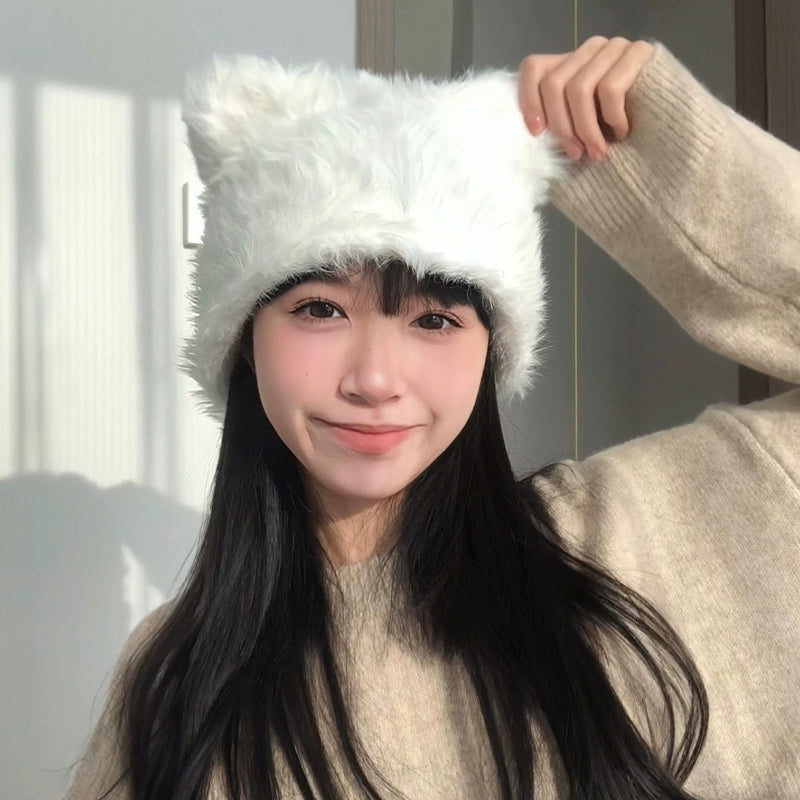 Cute Cat Ear Plush Hat