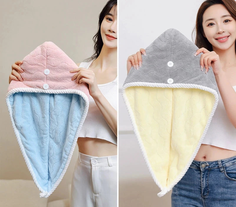 Super Absorbent Quick Drying Hair Dryer Hat & Towel