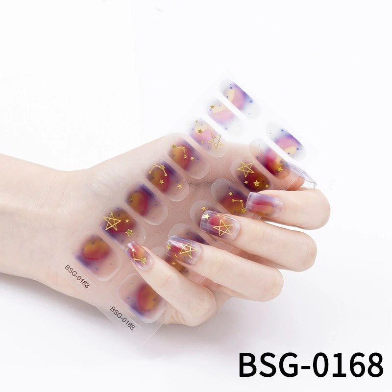 Semicured Gel Nail Sticker Kit