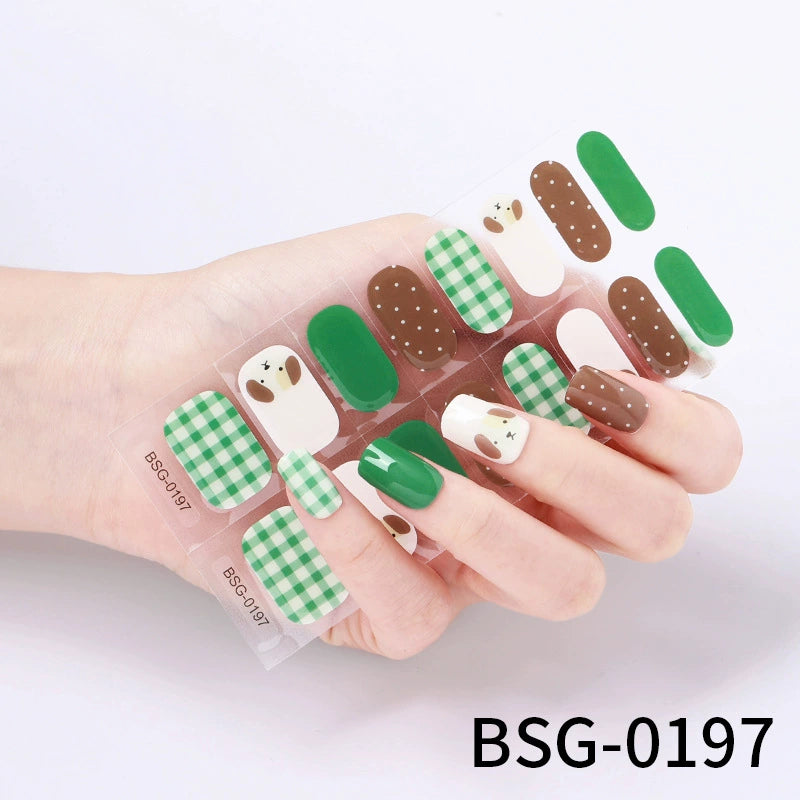 Semicured Gel Nail Sticker Kit