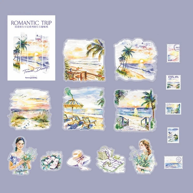 Wanderlust Watercolor: Romantic Travel Diary Sticker Collection