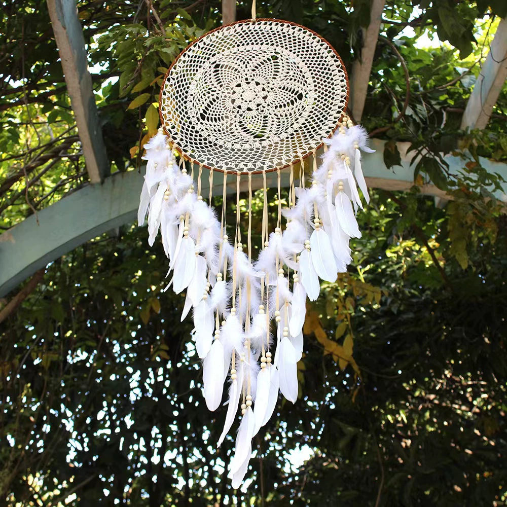 Nordic Dream Catcher Tapestry - Hand Woven Wall Hanging