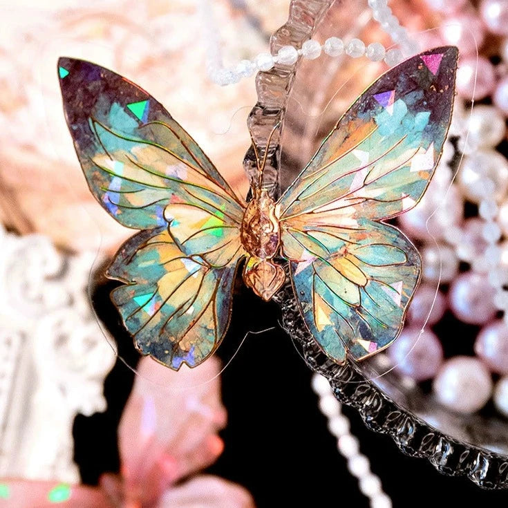 Holographic Butterfly Spectrum Sticker Set - Enchanting DIY Decor and Craft Supplies