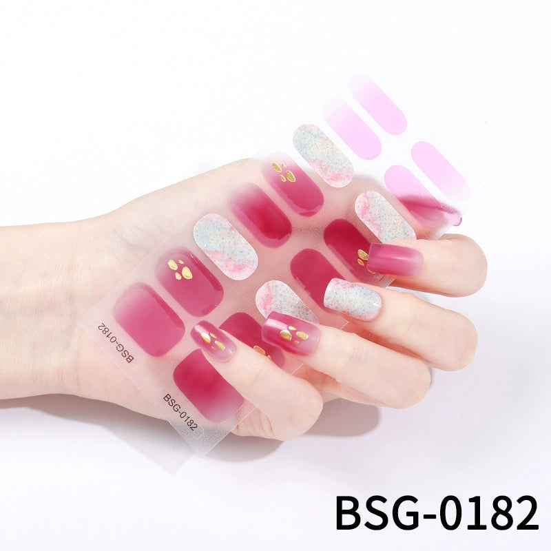 Semicured Gel Nail Sticker Kit