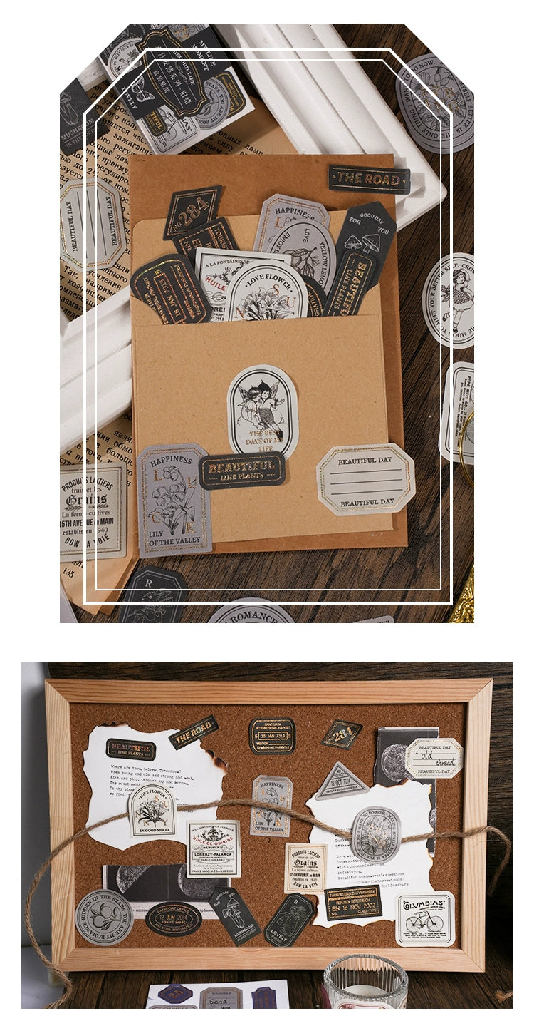 Vintage Stationery Essentials- Elevate Your Creative Expressions with Timeless Sticker Accents