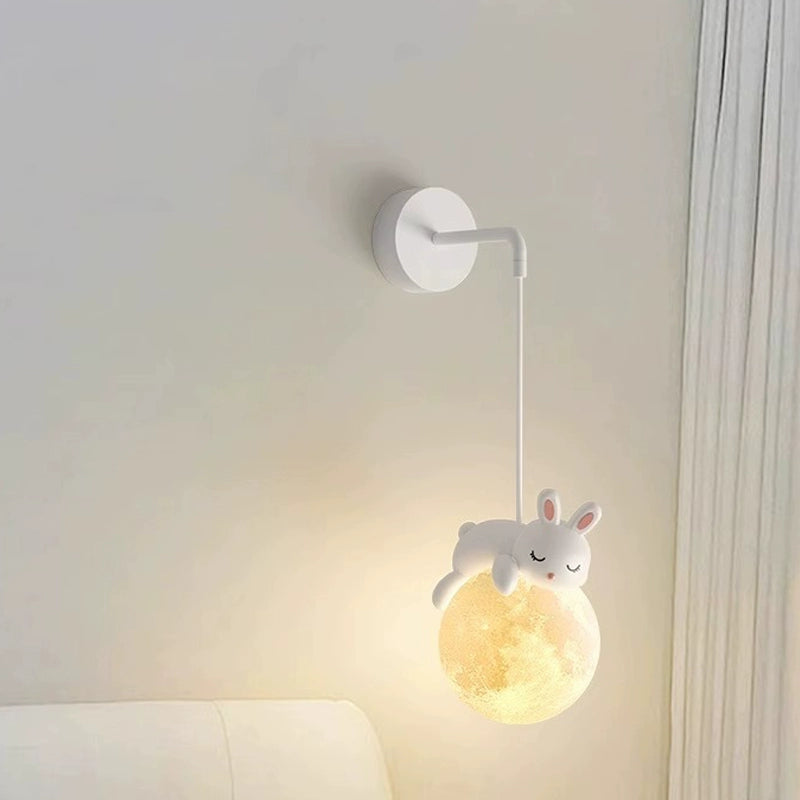 Little Rabbit & Bear Moon Lamp