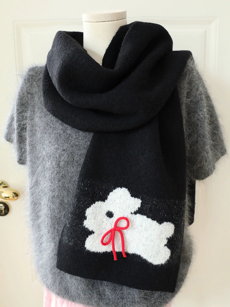 Super Beautiful Handmade Bow Winter Limited Warm Scarf