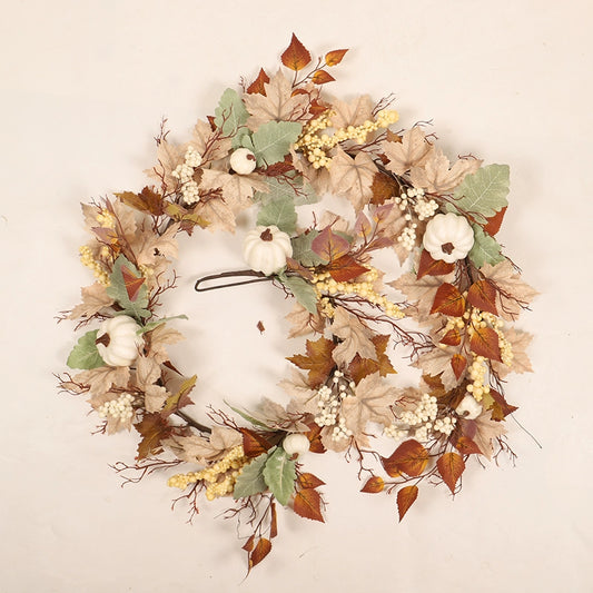 Autumn White Maple Leaf Rattan Decoration